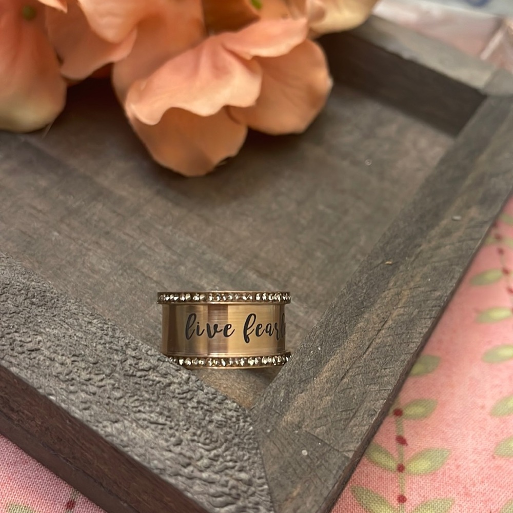 JBloom Chunky Ring with Rhinestones